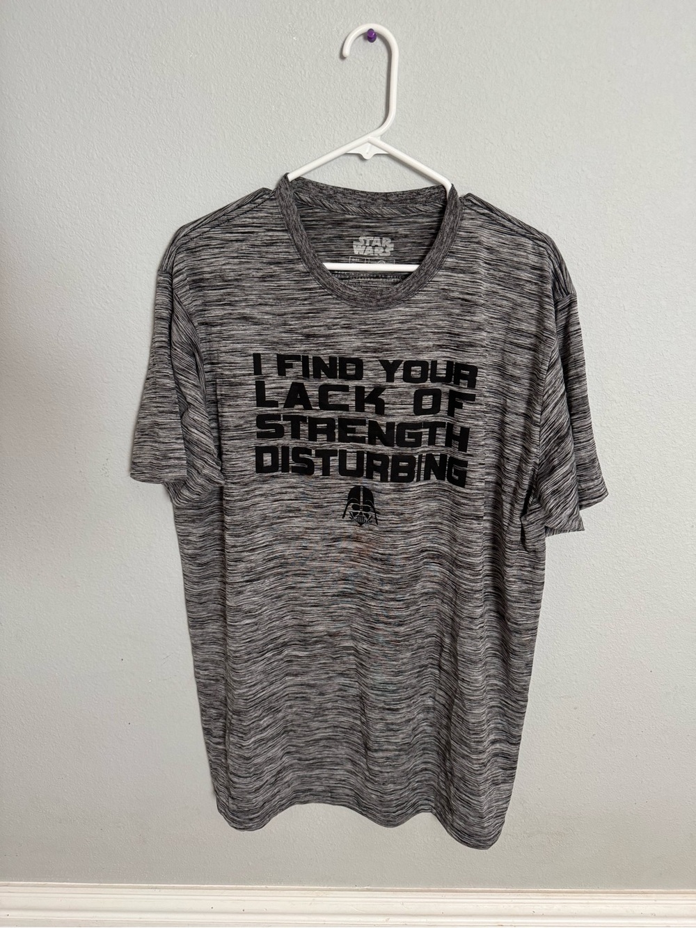 Star Wars Men's Gray Heather Graphic Tee - Darth Vader Quote